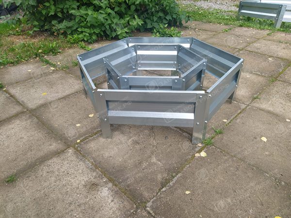 Клумба шестигранная оцинкованная (2 яруса) — изображение 1